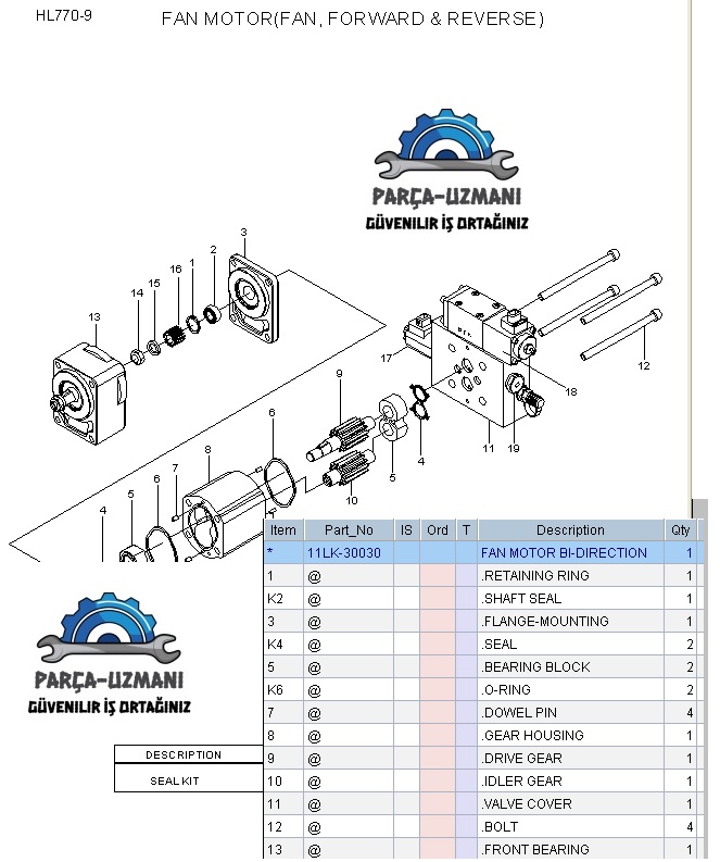 11LK-30030  FAN MOTOR (BI-DIRECTION)